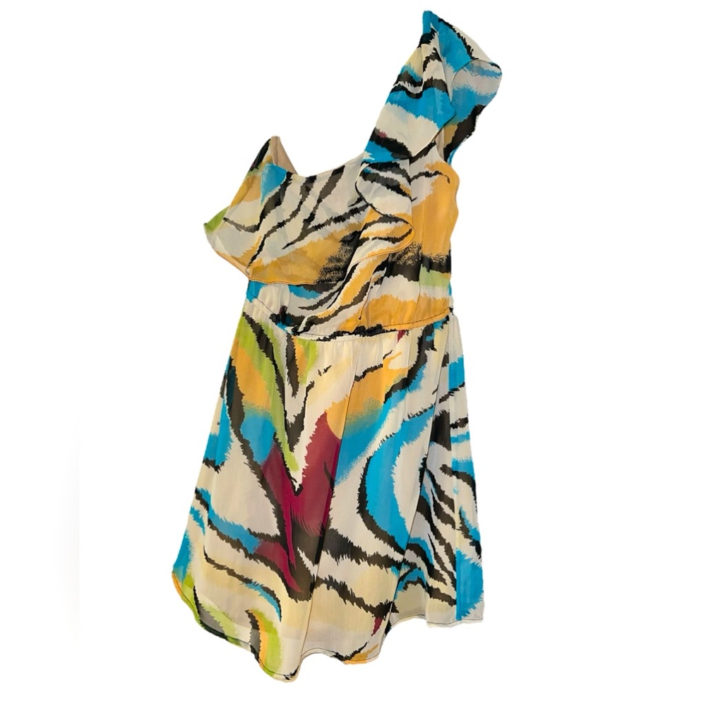Fire Los Angeles dress One Sleeve Polyester Dress size L New